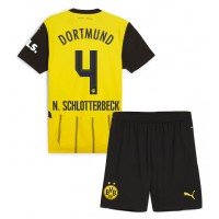 Borussia Dortmund Nico Schlotterbeck #4 Domáci Detský futbalový dres 2024-25 Krátky Rukáv (+ trenírky)